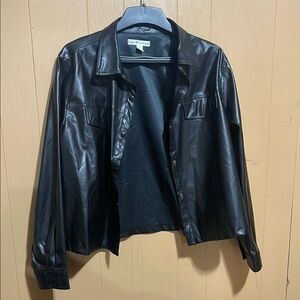 Black Faux Leather Jacket